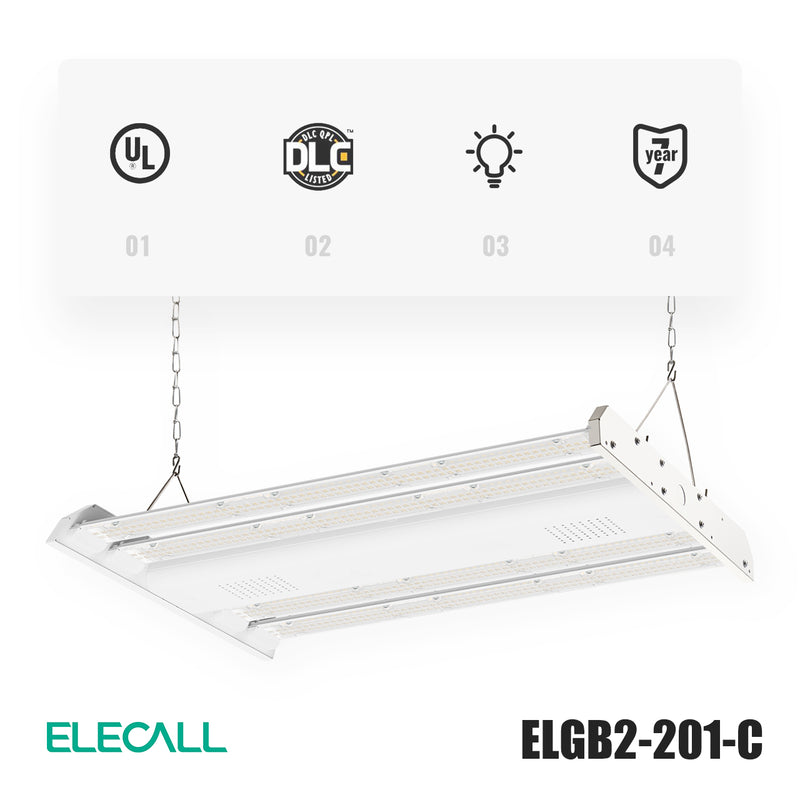 LED Linear High Bay, 2ft, 201W, 30150Lumens, 5000K, transparent cover