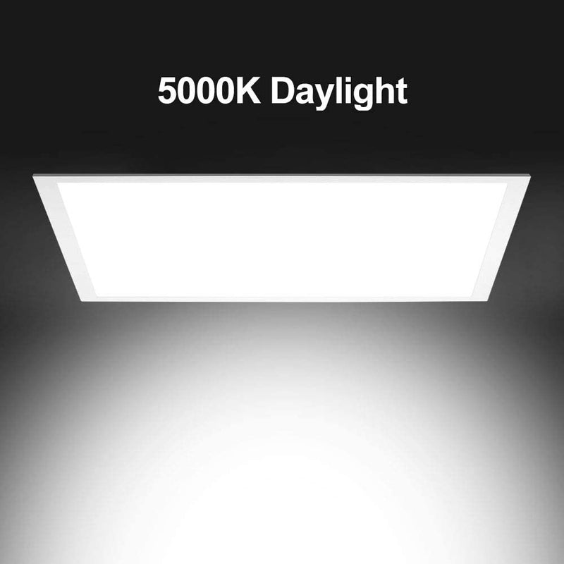 LED Ceiling Panel, 39W, 2x2ft, 4290Lumens, 5000K, 4Pack