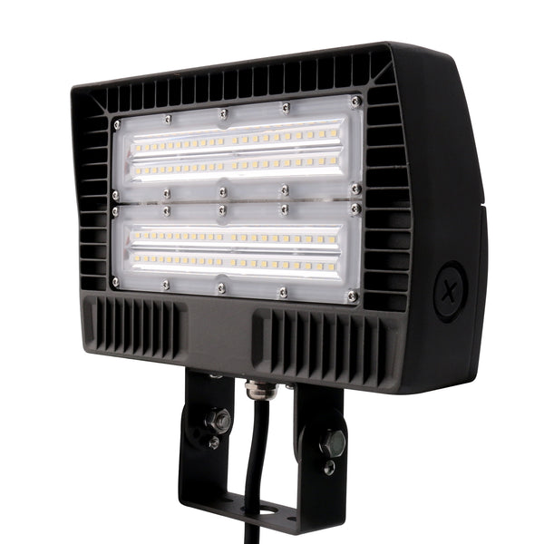 LED Flood Light, 50W, 6500LM, 5000K, Yoke Bracket