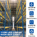 LED High Bay Shop Light, 2ft, 110W, 14850Lumens, 5000K